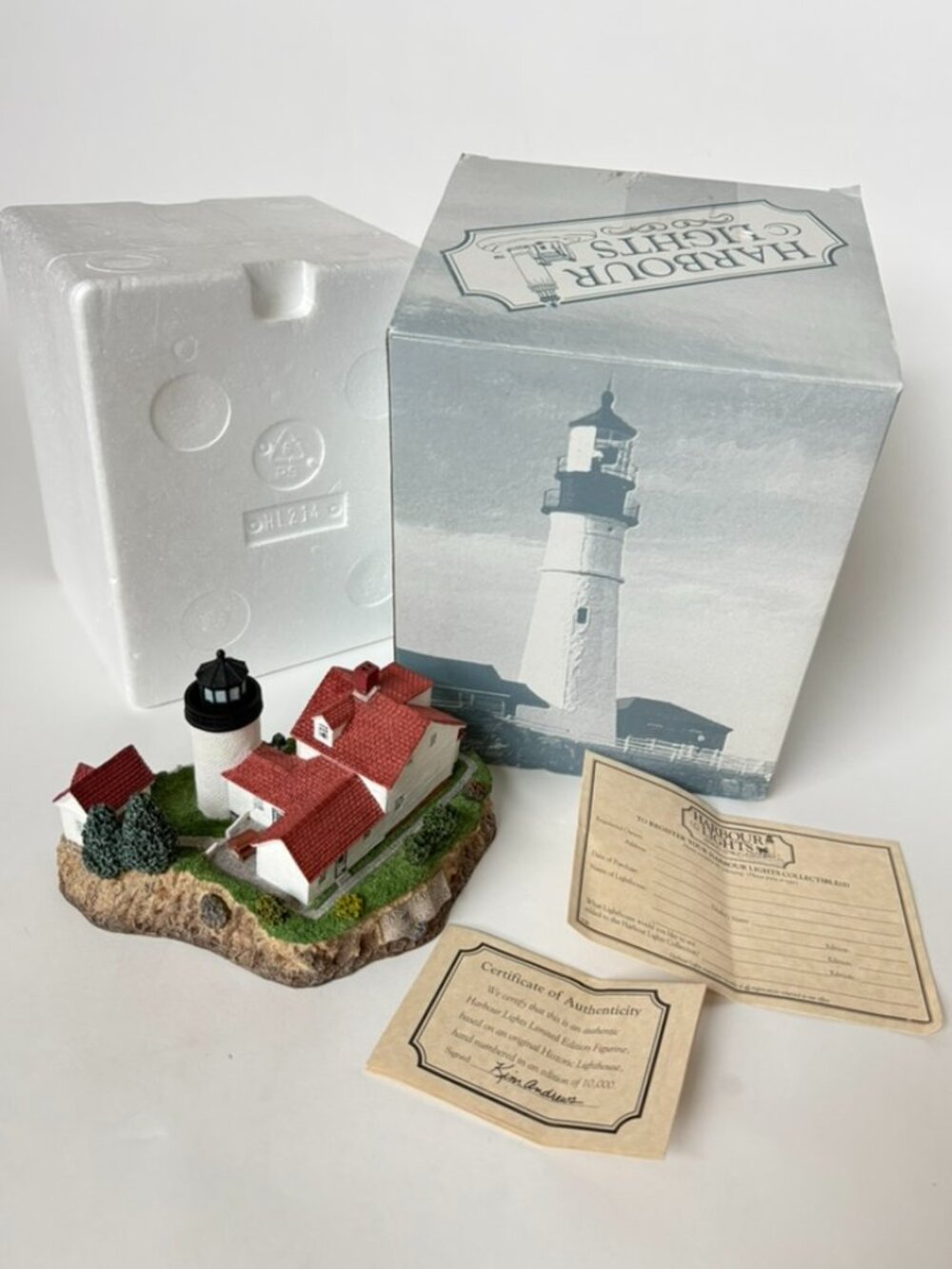 Harbour Lights 214 Bass Harbor Head Lighthouse Vintage 1998 Maine Limited Ed #71